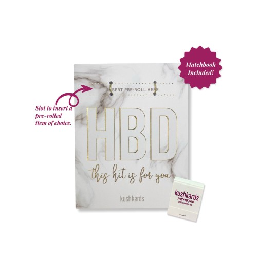 HBD Birthday Greeting Card with Matchbook