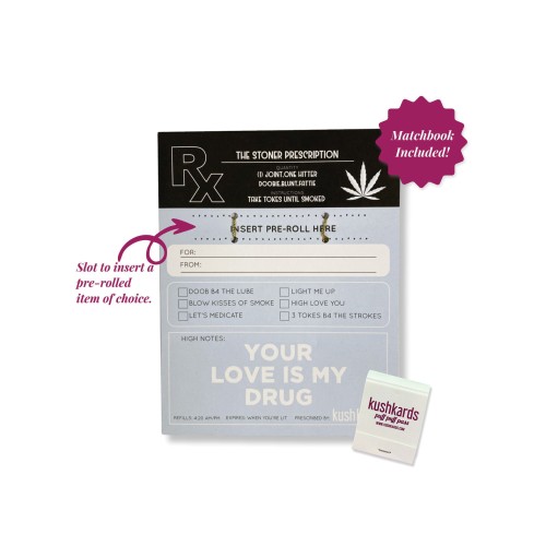 Stoner Prescription Greeting Card and Matchbook