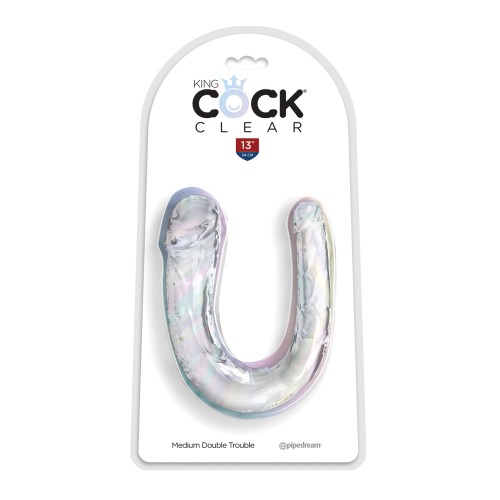 Dildo King Cock Clear Medium Double Trouble