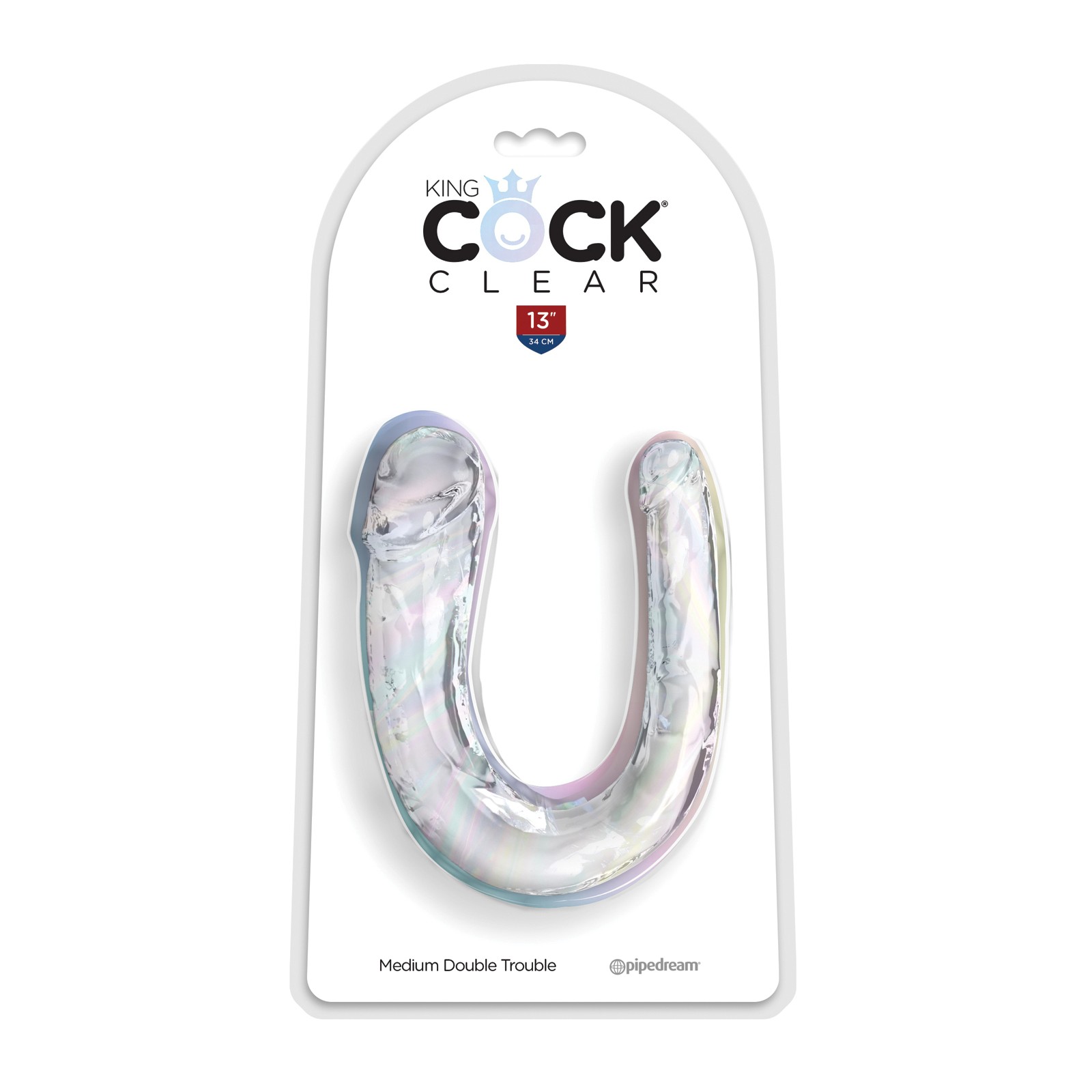 Dildo King Cock Clear Medium Double Trouble