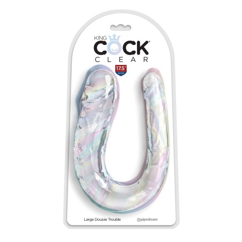 Dildo King Cock Clear Double Trouble