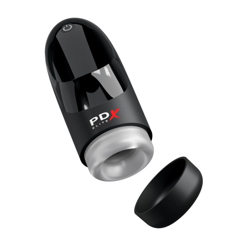 Stroker Vibrante PDX Elite Hydrogasm Transparente Negro