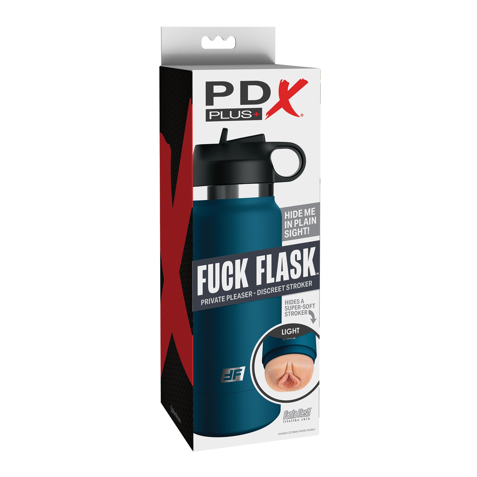 PDX Plus Fuck Flask Private Pleaser Stroker - Light/Blue