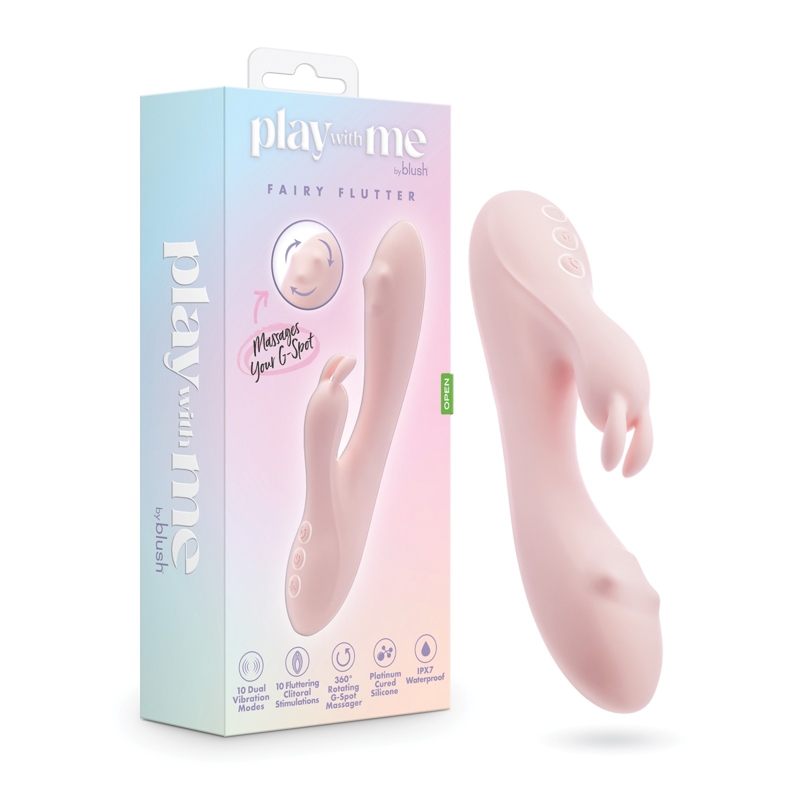 Blush Play With Me Fairy Flutter Rabbit Vibrator Pink