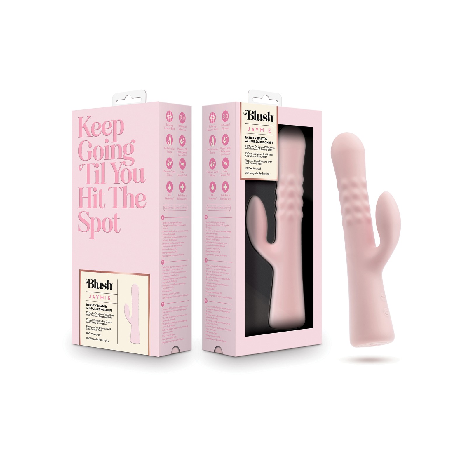 Blush Jaymie Rabbit Vibrator Pink