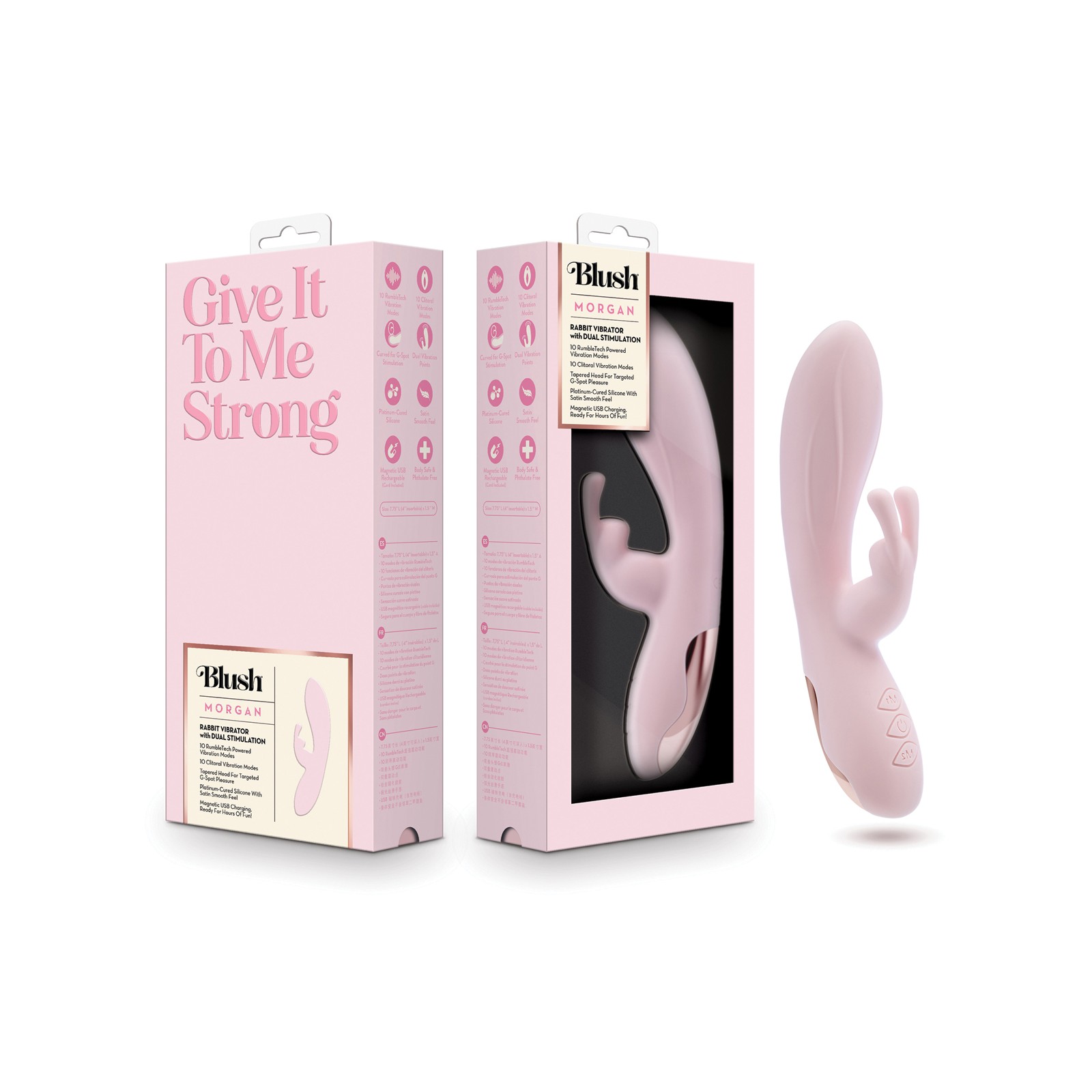 Blush Morgan Rabbit Vibrator - Pink