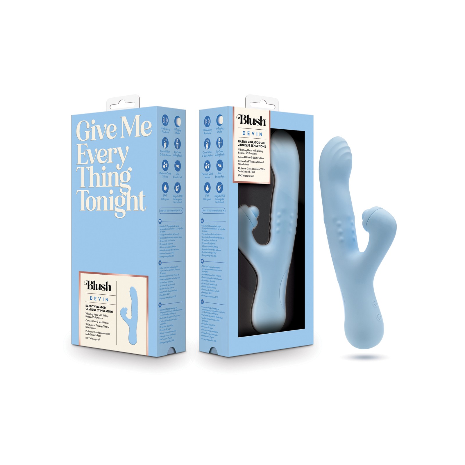 Blush Devin G-Spot Vibrator - Blue