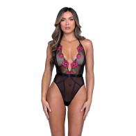 Peony Paradise Lace Teddy Black Large