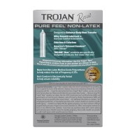 Condones Trojan Raw Pure Feel Sin Látex Paquete de 10