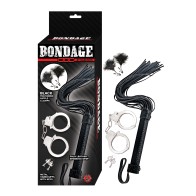 Nasstoys Bondage Whip and Cuff Set Black