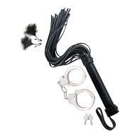 Nasstoys Bondage Whip and Cuff Set Black