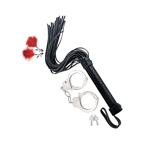 Nasstoys Bondage Kit - Whip & Cuff Set