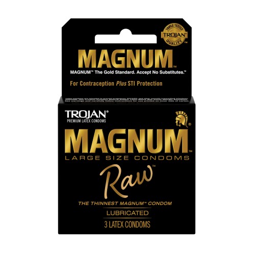 Trojan Magnum Raw Condoms Pack of 3