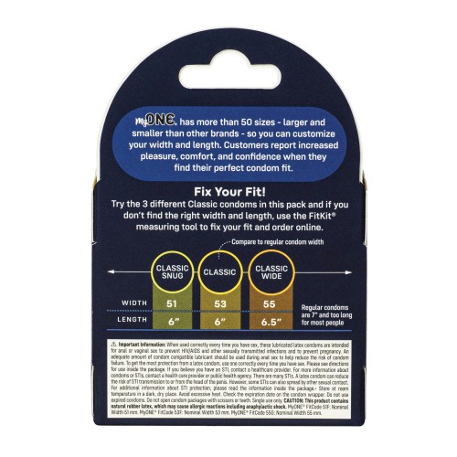 MyONE Classic Sampler Condoms Pack of 3