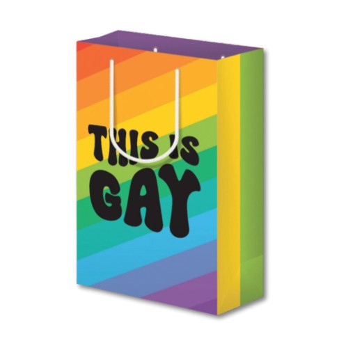 This Is Gay Stripe Gift Bag