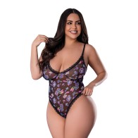 Hazy Dayz Shrooms Teddy - Alluring Black Lingerie