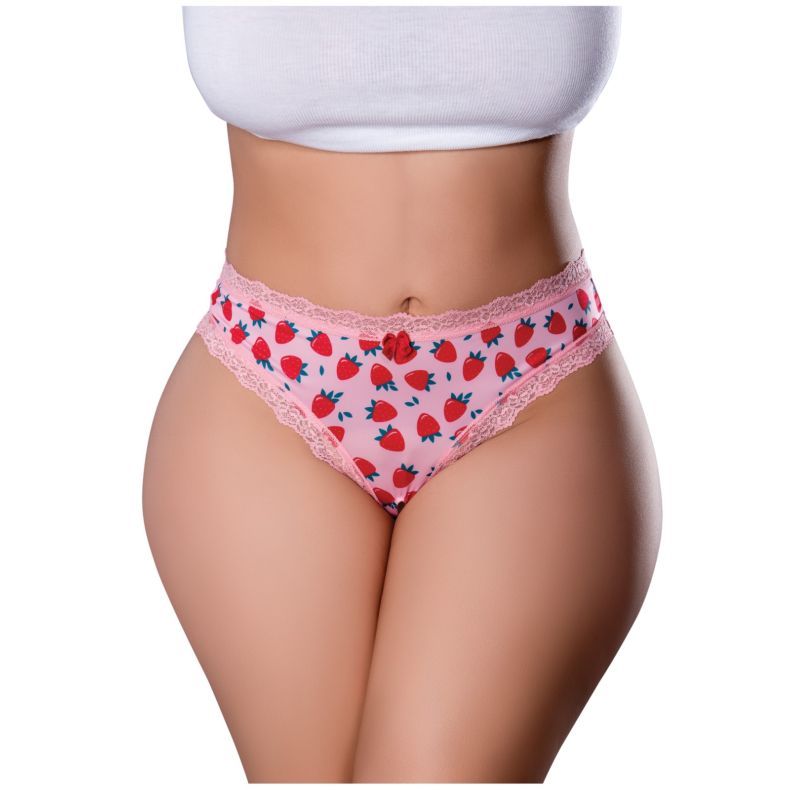 Tanga Crotchless Sweet Treats con Lubricante Comestible