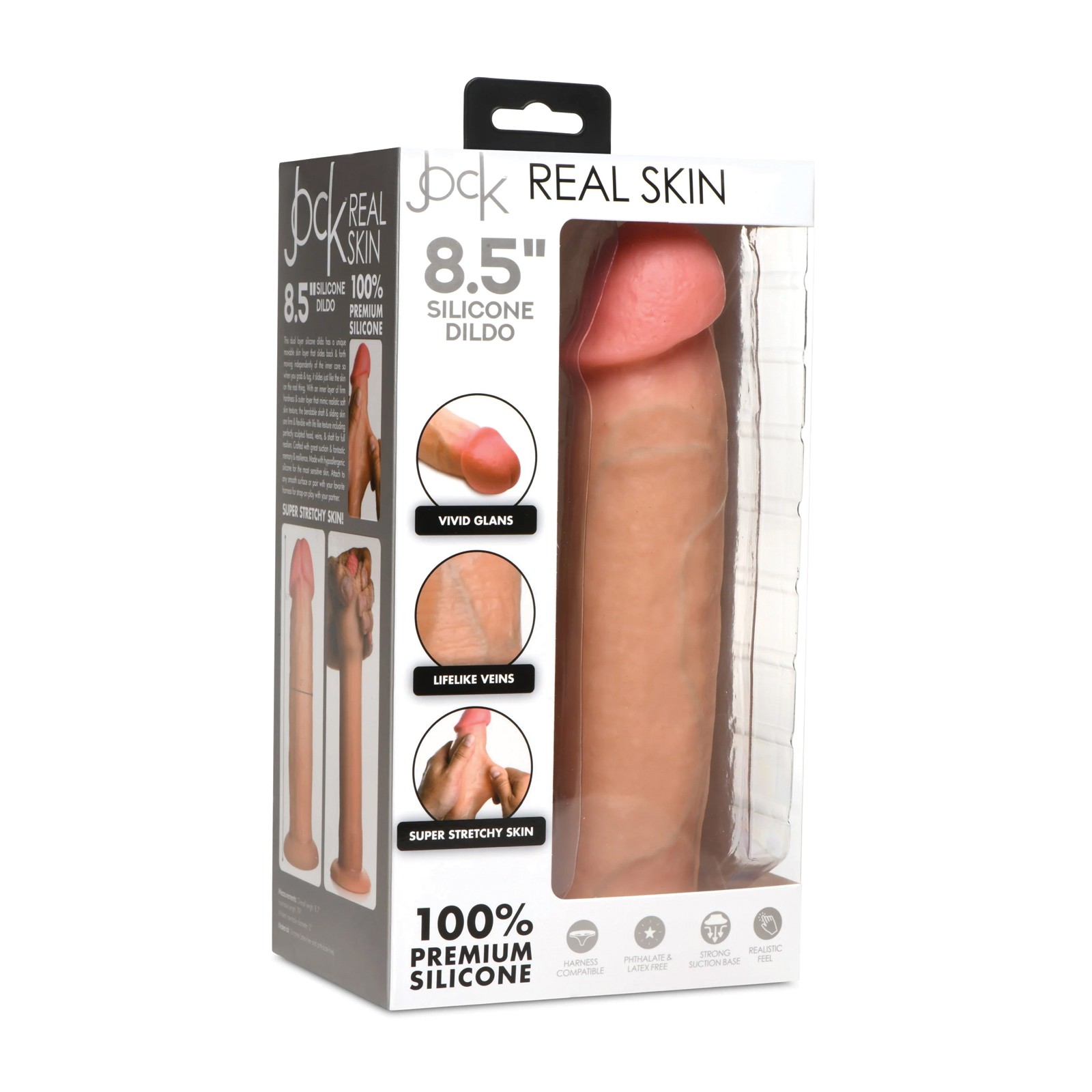 Curve Toys Real Skin Silicone 8.5 Inch Dildo