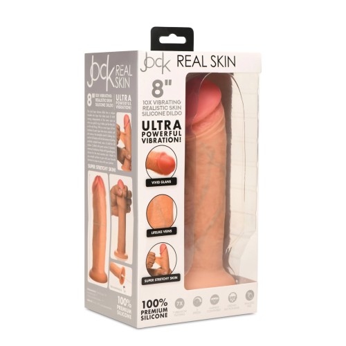 8" Real Skin Vibrating Dildo