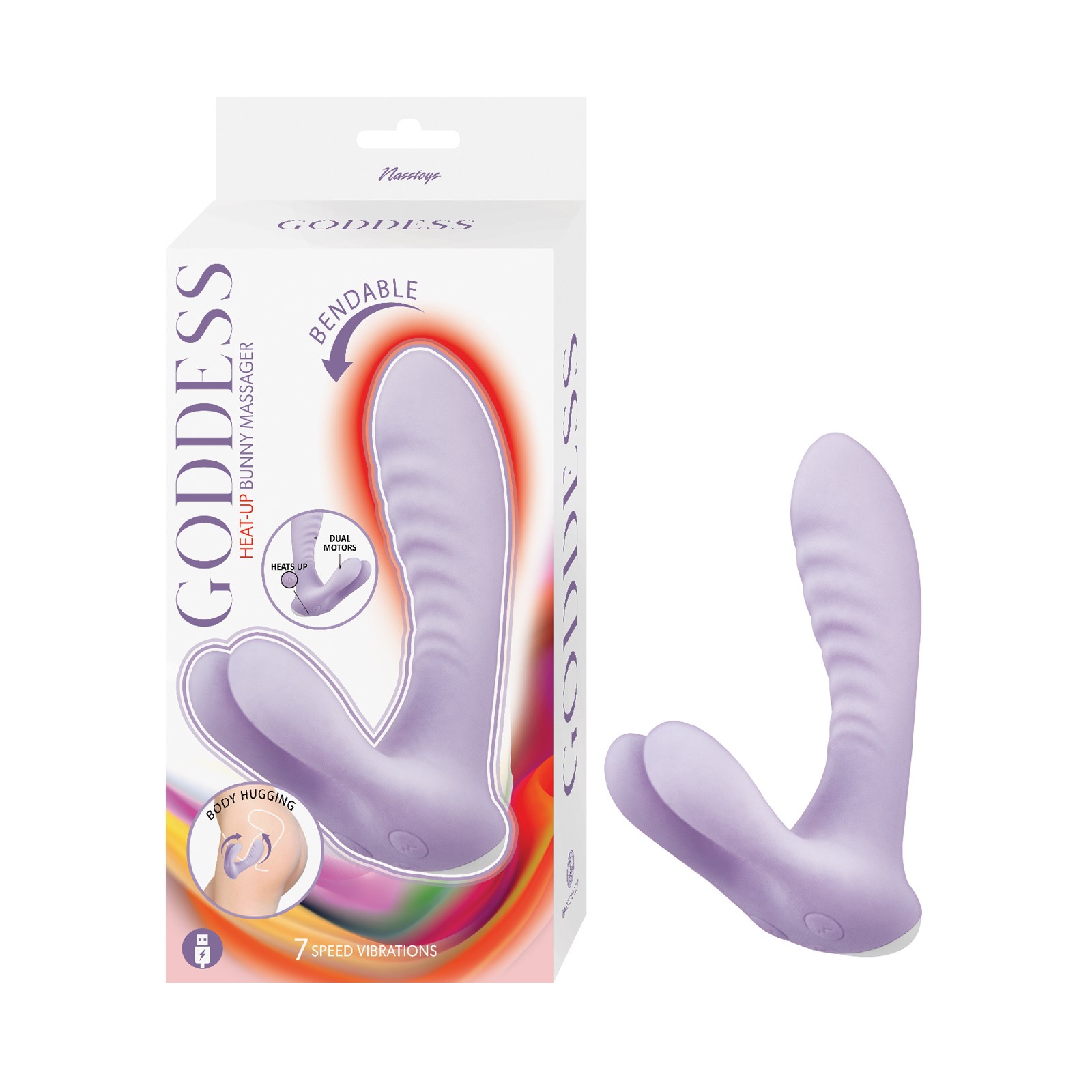 Vibrador Conejo Calentado Diosa Lavanda