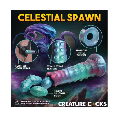 Creature Cocks Galactic Breeder Ovipositor Silicone Dildo - Multi Color