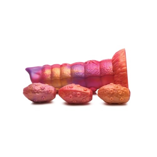 Creature Cocks Nymphoid Ovipositor Silicone Dildo with Eggs in Multi Color