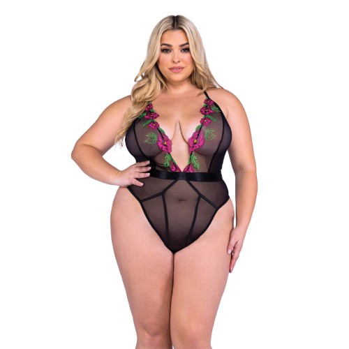 Peony Paradise Teddy in Black for Elegant Comfort