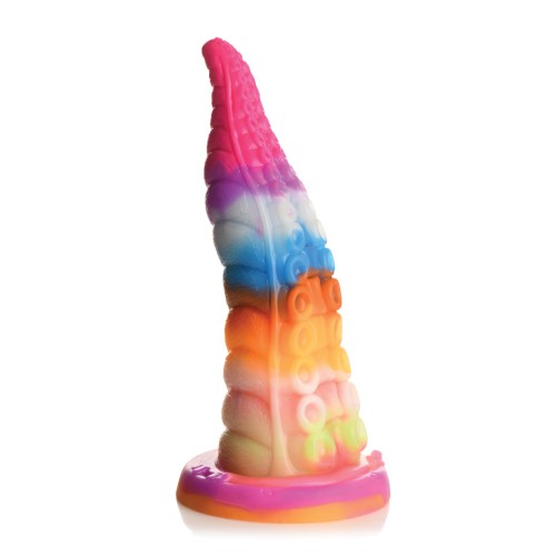 Creature Cocks Glow-in-the-Dark Tentacle Dildo - Rainbow Colors