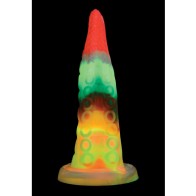 Creature Cocks Glow-in-the-Dark Tentacle Dildo - Rainbow Colors