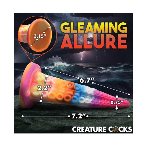 Creature Cocks Glow-in-the-Dark Tentacle Dildo - Rainbow Colors