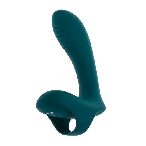 Vibrador Playboy Multi Juguete Envuelto en Mi Dedo Verde Oscuro