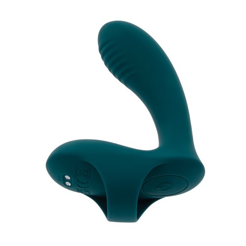 Vibrador Playboy Multi Juguete Envuelto en Mi Dedo Verde Oscuro