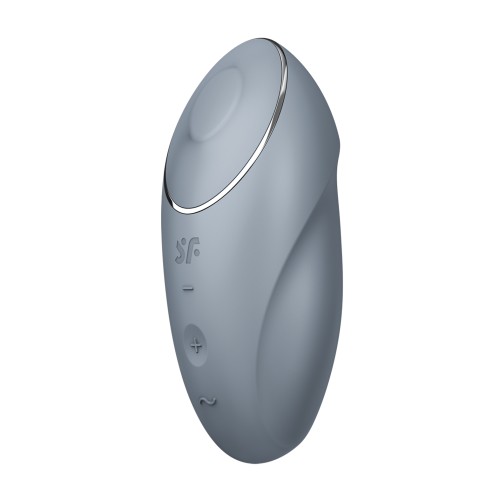 Satisfyer Tap y Climax 1 Azul Gris Vibrador