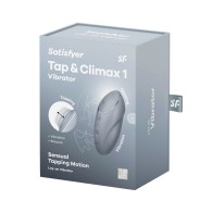 Satisfyer Tap y Climax 1 Azul Gris Vibrador