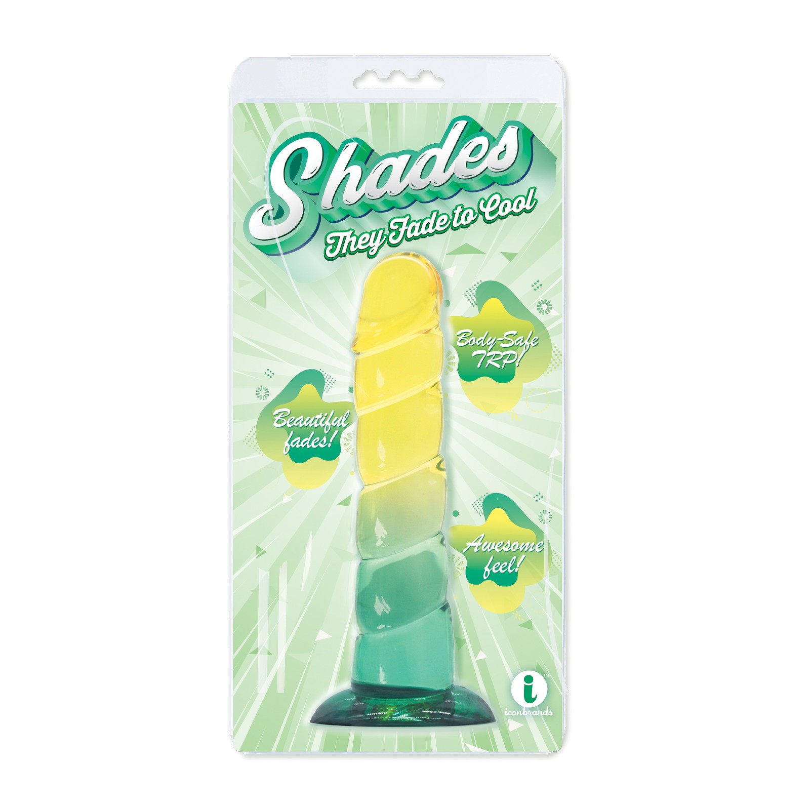 Dildo Jelly Swirl TPR Pequeño Amarillo Mint