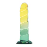 Dildo Jelly Swirl TPR Pequeño Amarillo Mint