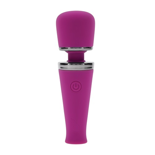 Playboy Pleasure Mic Drop Petite Wand Vibrator - Fuschia