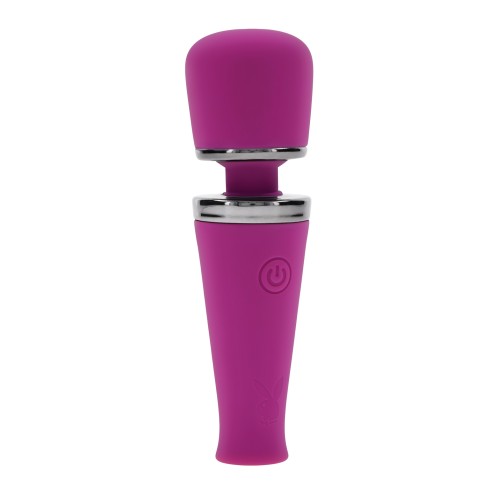 Playboy Pleasure Mic Drop Petite Wand Vibrator - Fuschia