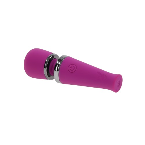 Playboy Pleasure Mic Drop Petite Wand Vibrator - Fuschia