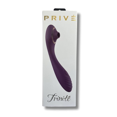 PRIVE Trinite 3 en Uno Vibrador - Púrpura