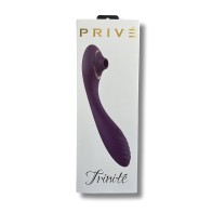 PRIVE Trinite 3 en Uno Vibrador - Púrpura