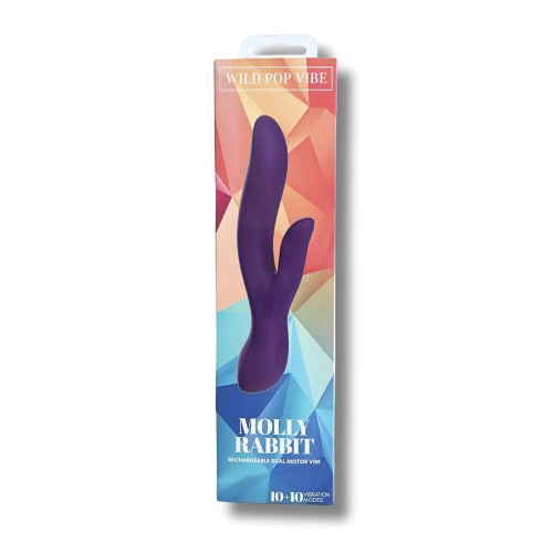 Vibrador Dual Molly Rabbit Wild Pop Púrpura