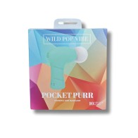 Mini Masajeador Wild Pop Vibe Pocket Purr - Aqua