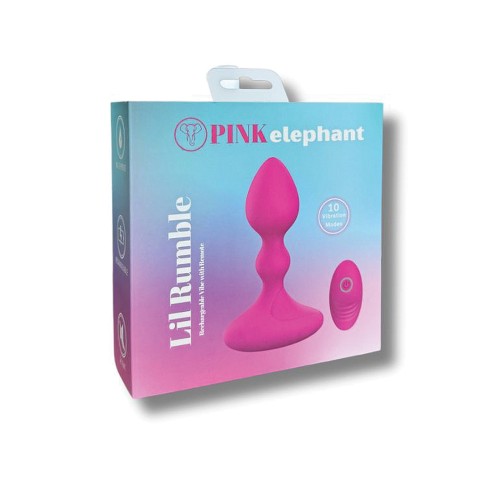 Pink Elephant Lil Rumble Rechargeable Vibe with Remote