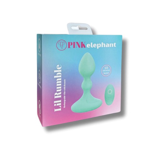 Vibrador Pink Elephant Lil Rumble con Control Remoto Aqua