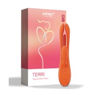 Terri App Controlled Kinky Finger Vibrator - Orange