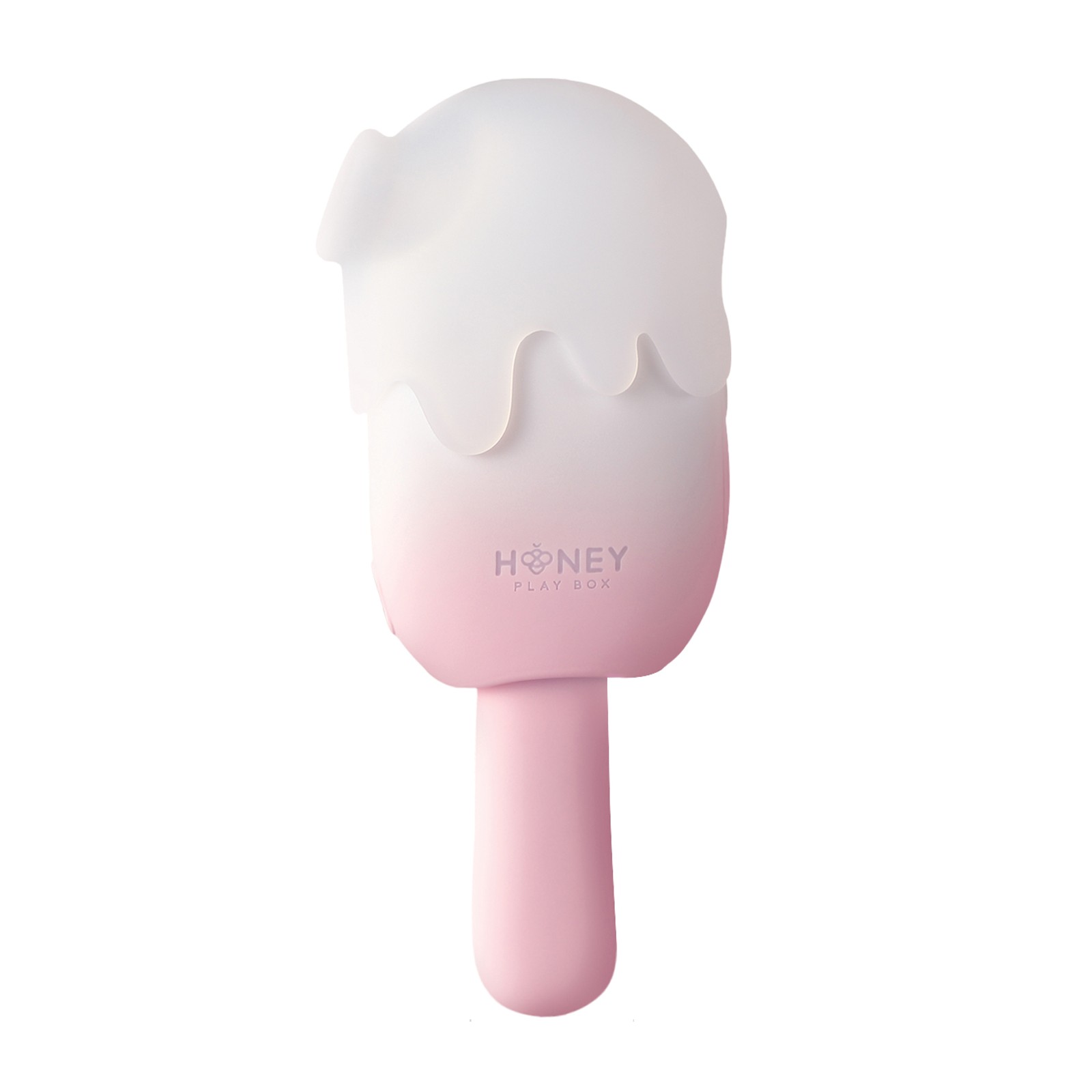 Bite Me Sucking & Vibrating Cream Pop Stimulator - Pink/White