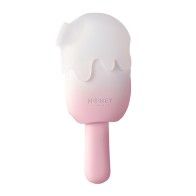 Bite Me Sucking & Vibrating Cream Pop Stimulator - Pink/White