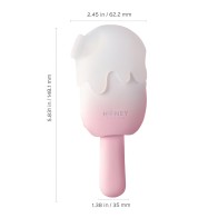 Bite Me Sucking & Vibrating Cream Pop Stimulator - Pink/White