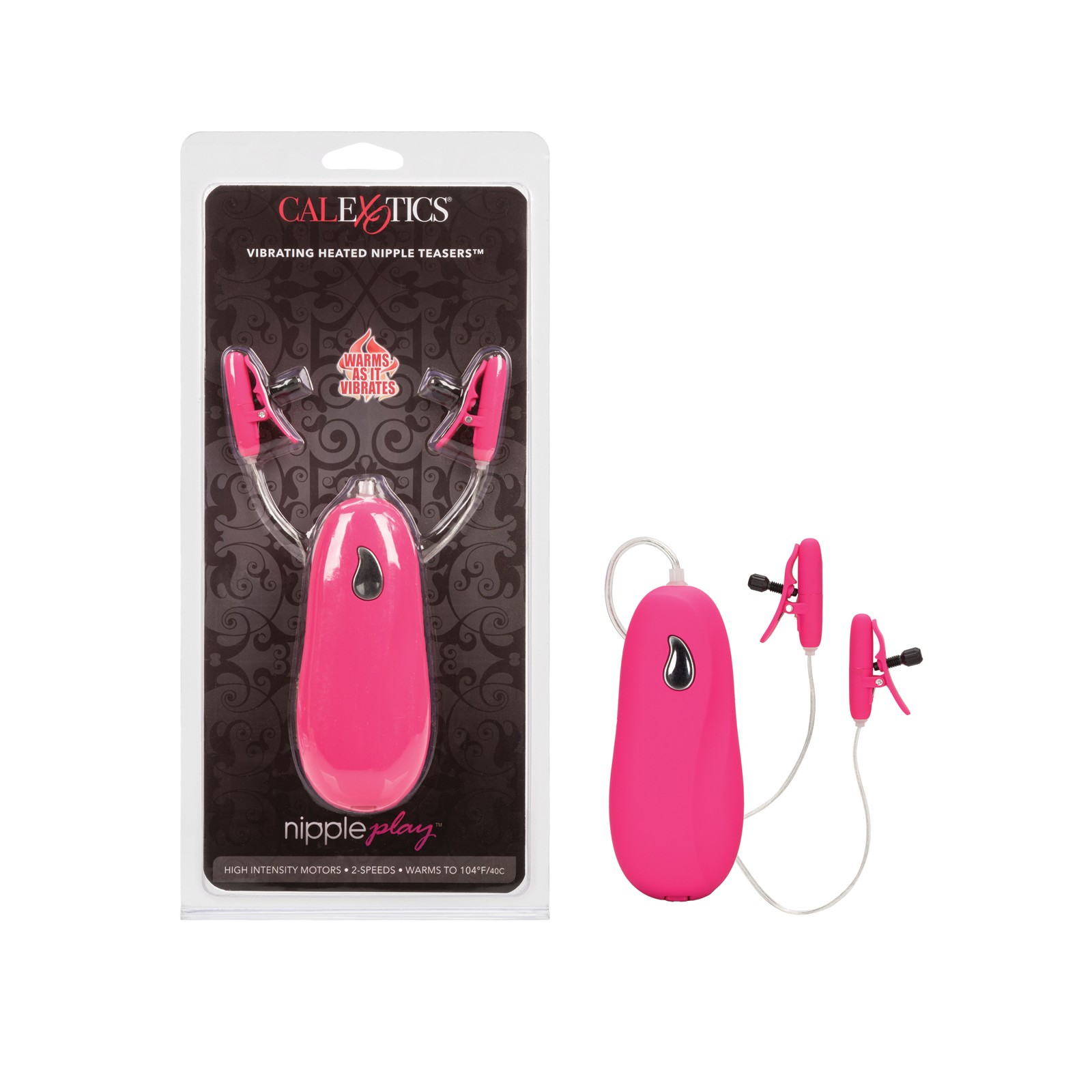 Nipple Play Heated Vibrating Teasers - Pink